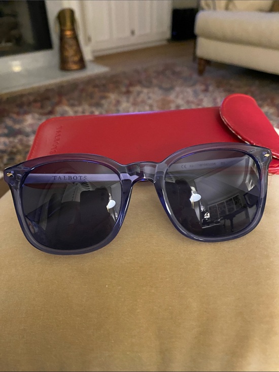 Talbots Accessories - Talbots Blue Sunglasses with Red Case